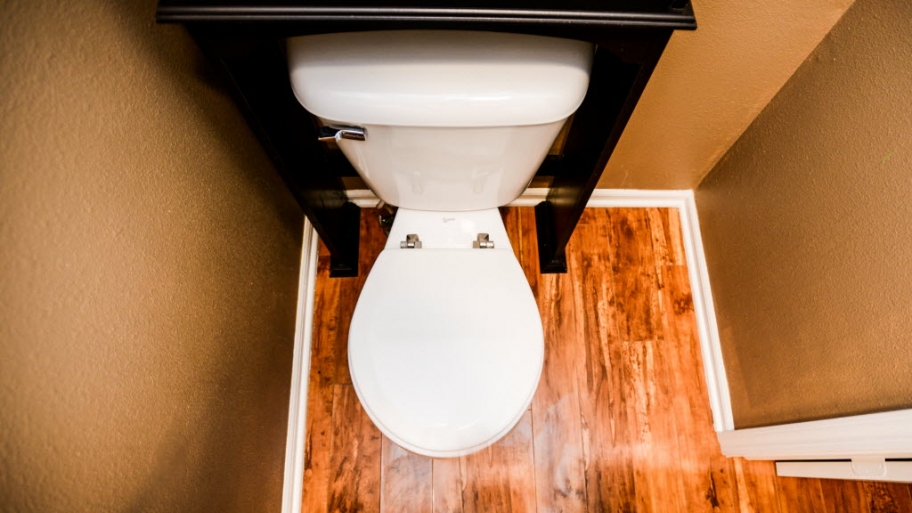 Toilet seen from above